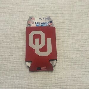 NWT Oklahoma Sooners OU WinCraft 2-Sided Can Cooler Coozie